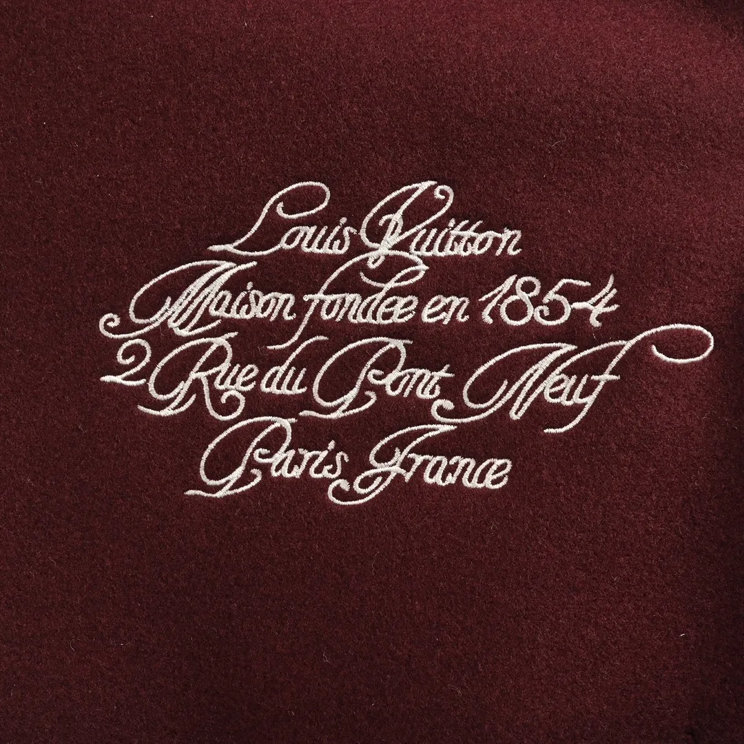 Louis Vuitton 24Fw embroidered logo jersey baseball jacket